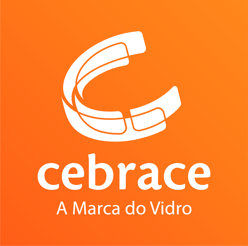 Logo cebrace com fundo laranja